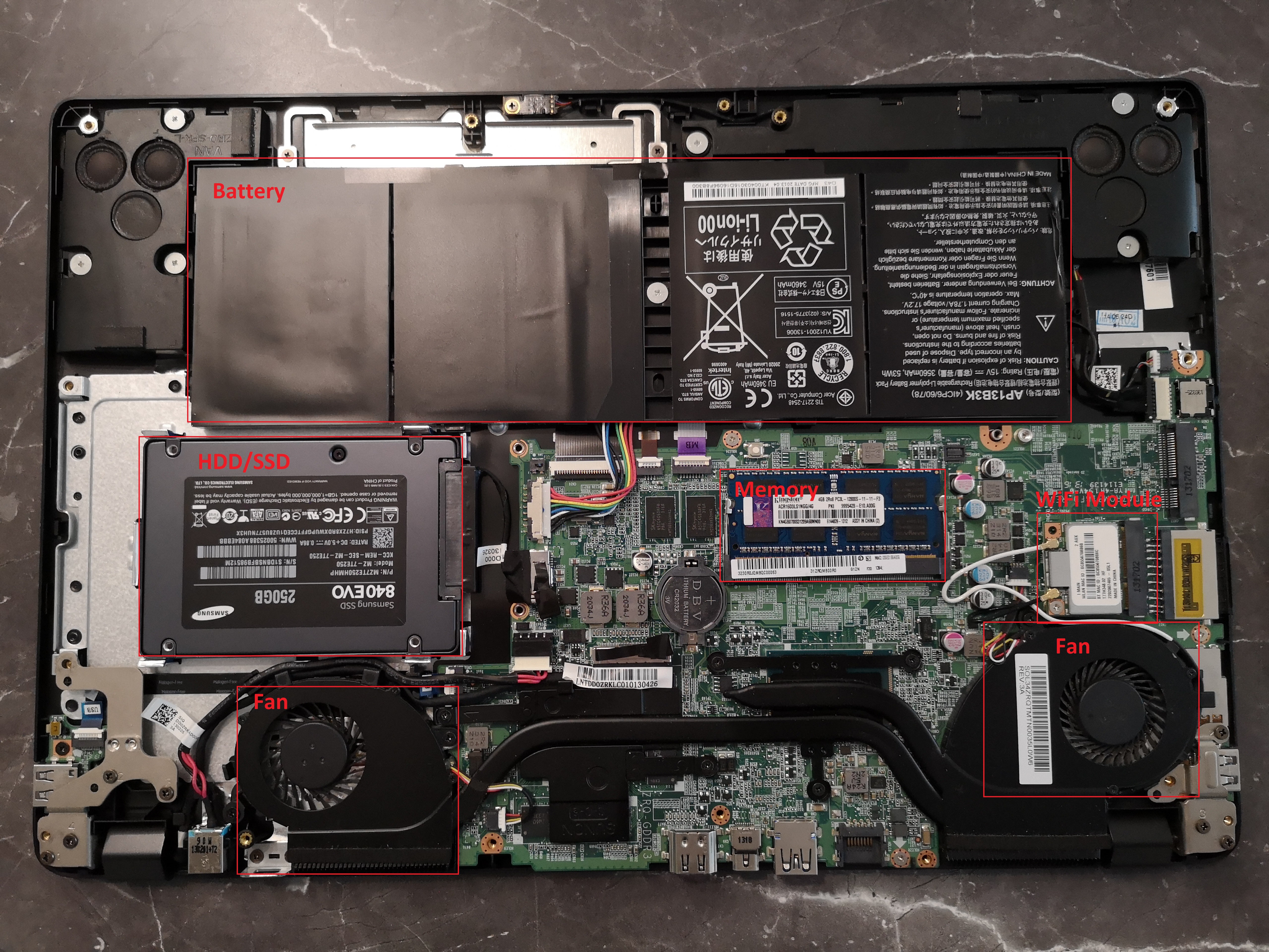 fysisk fællesskab At Acer Aspire V5-573G Disassembly and HDD Replacement - HackBuddies