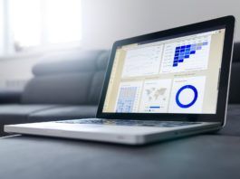 Laptop with Google Analytics