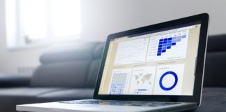 Laptop with Google Analytics