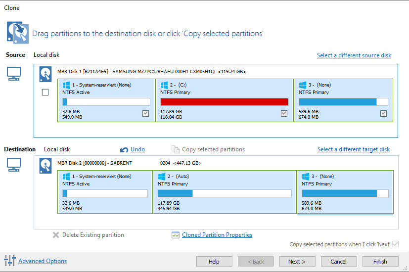 macrium reflect clone drive not showing up