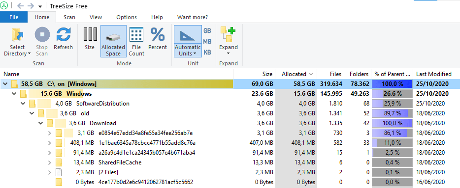TreeSizeSoftwareDistributionFolder